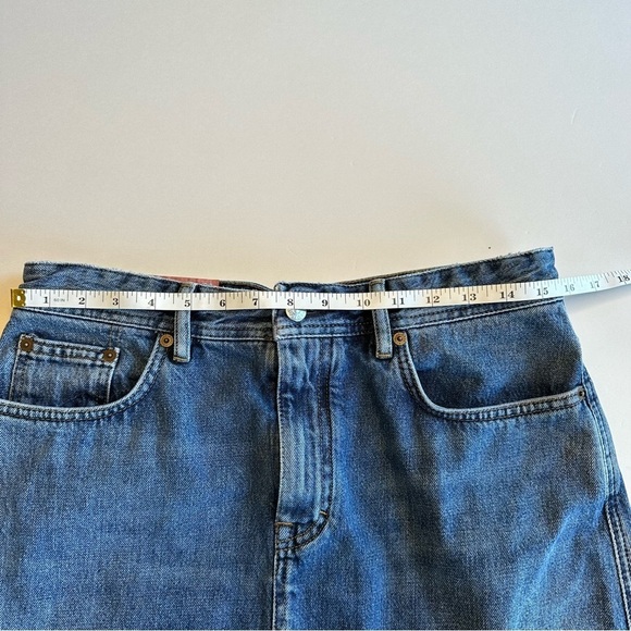 Acne Studios Blå Konst Mid Length Denim Jean Skirt Shadow Mid Blu Size 29 - Picture 4 of 14